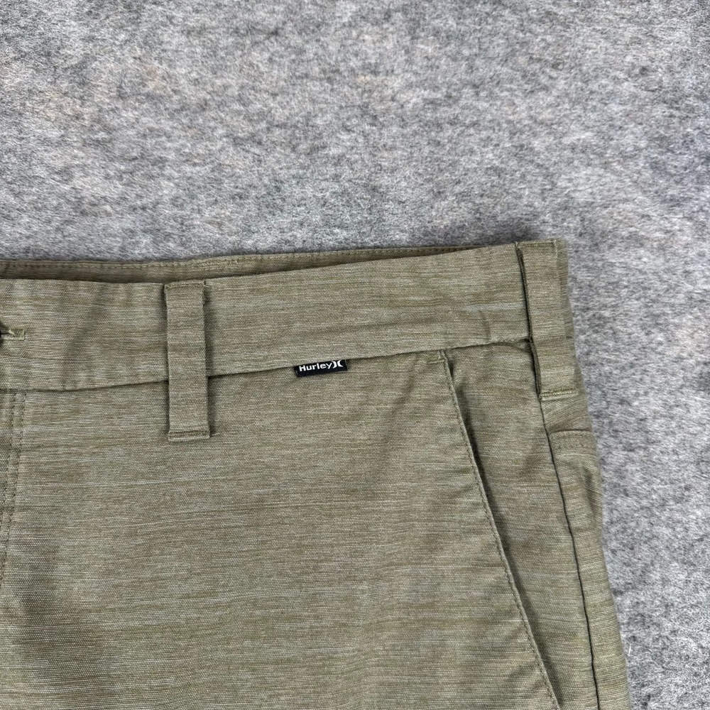 Hurley Chino Shorts 10" Cotton Polyester Stretch Pockets Brown Mens 34 - Picture 3 of 13